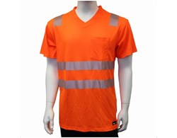 Bamboo T-Shirt V-Neck 19676 EN 20471 / Kl.2, orange